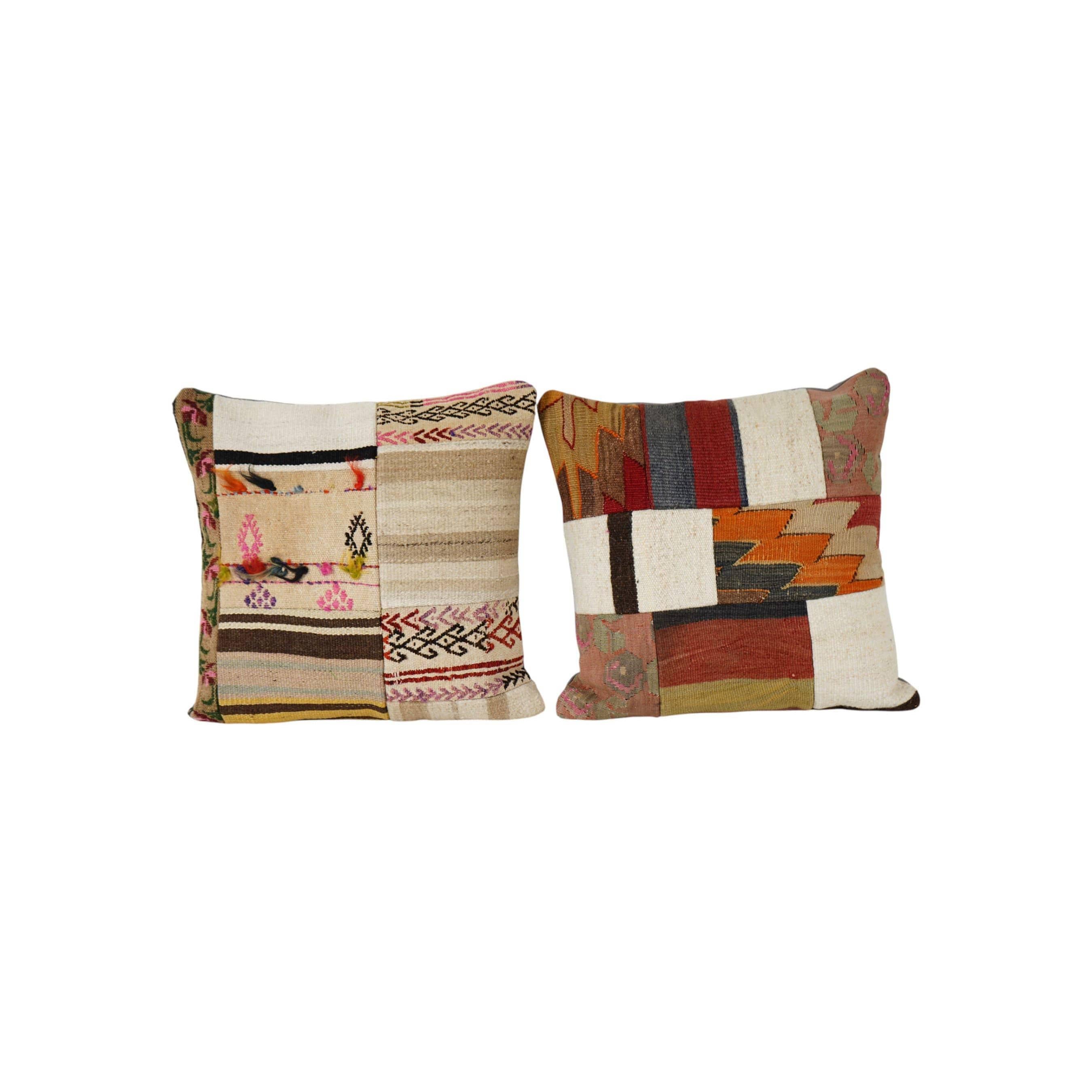Kilim Patchwork Pillow Cover | 20'' x 20''
