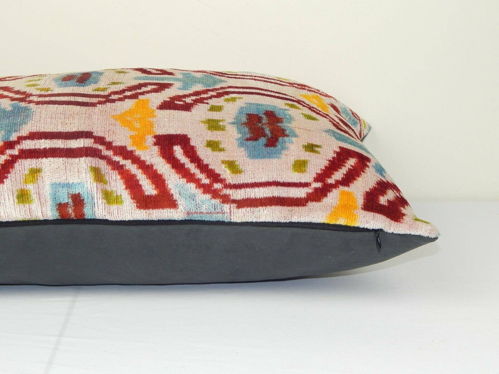 Silk Ikat Velvet Pillow Cover | 16'' x 24''