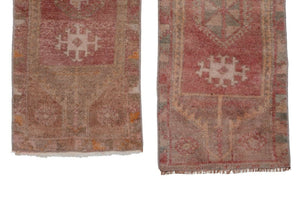 Vintage Turkish Yastik Rugs Set of 2 | 17'' x 40''