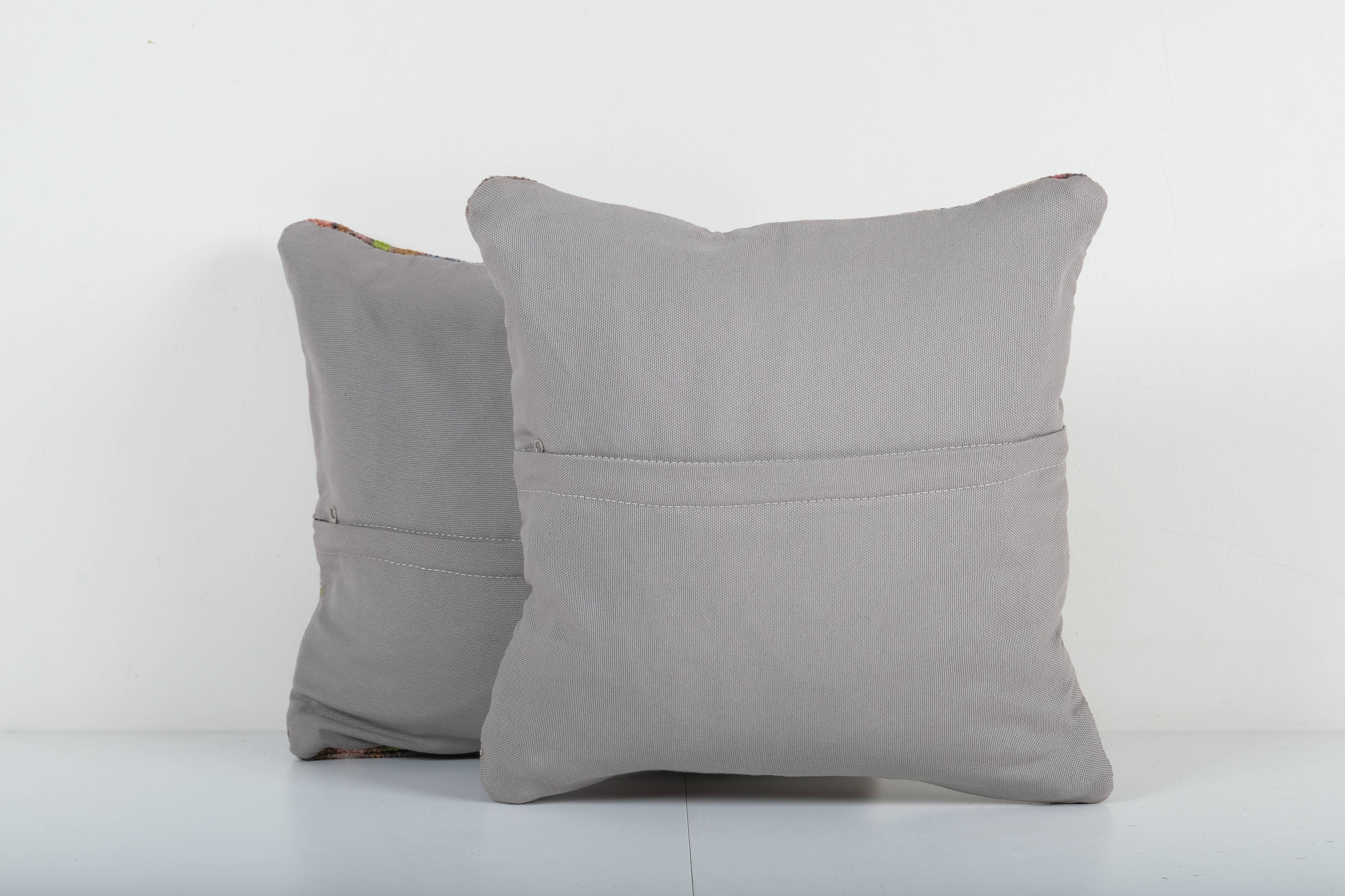 Rug Pillow Cover Set of 2 | 15'' x 15''