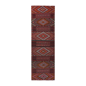 Vintage Turkish Kilim Runner 4'8'' x 14'7''