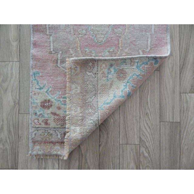 Vintage Oushak Rug 17'' x 37''