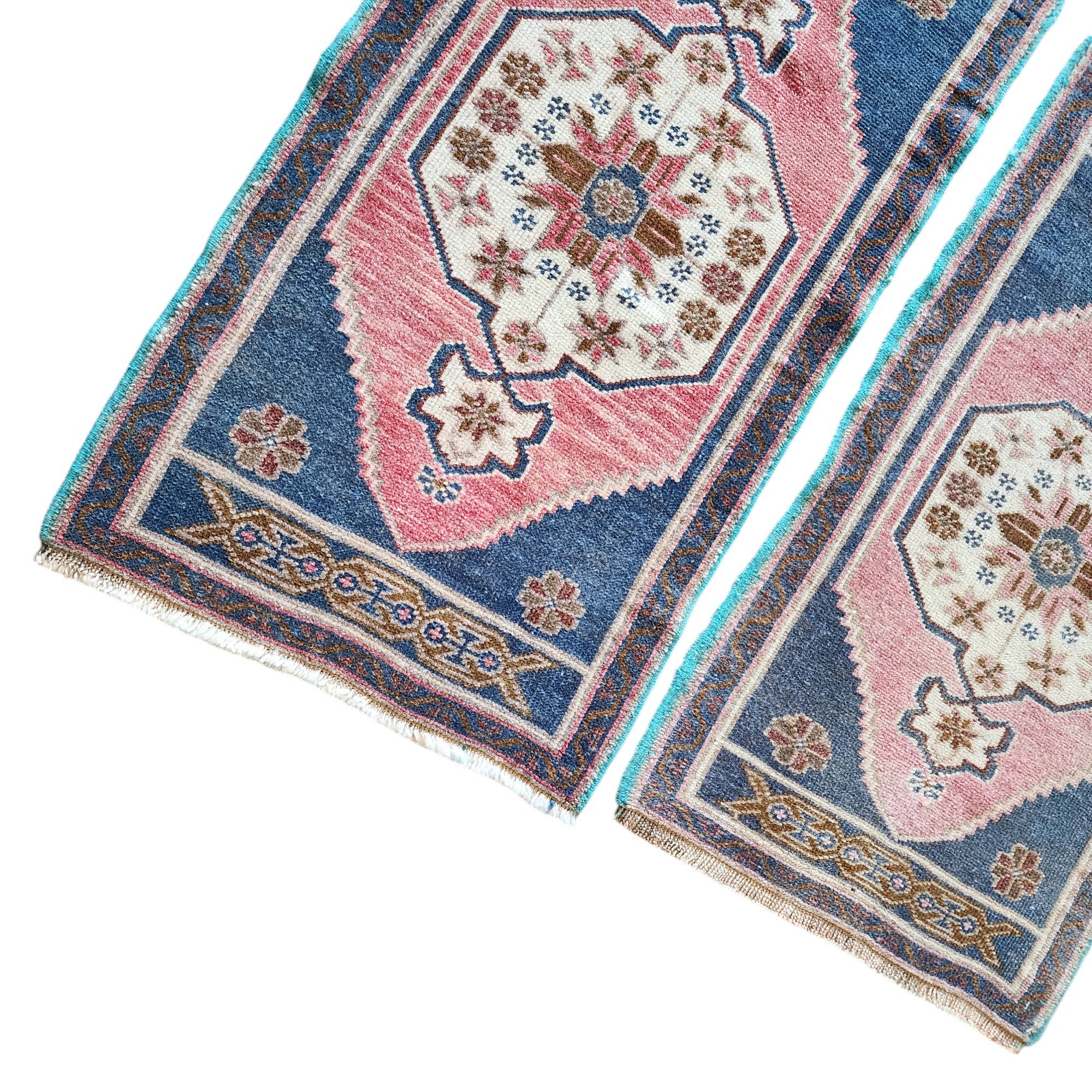 Vintage Turkish Yastik Rugs Set of 2 | 22'' x 36''