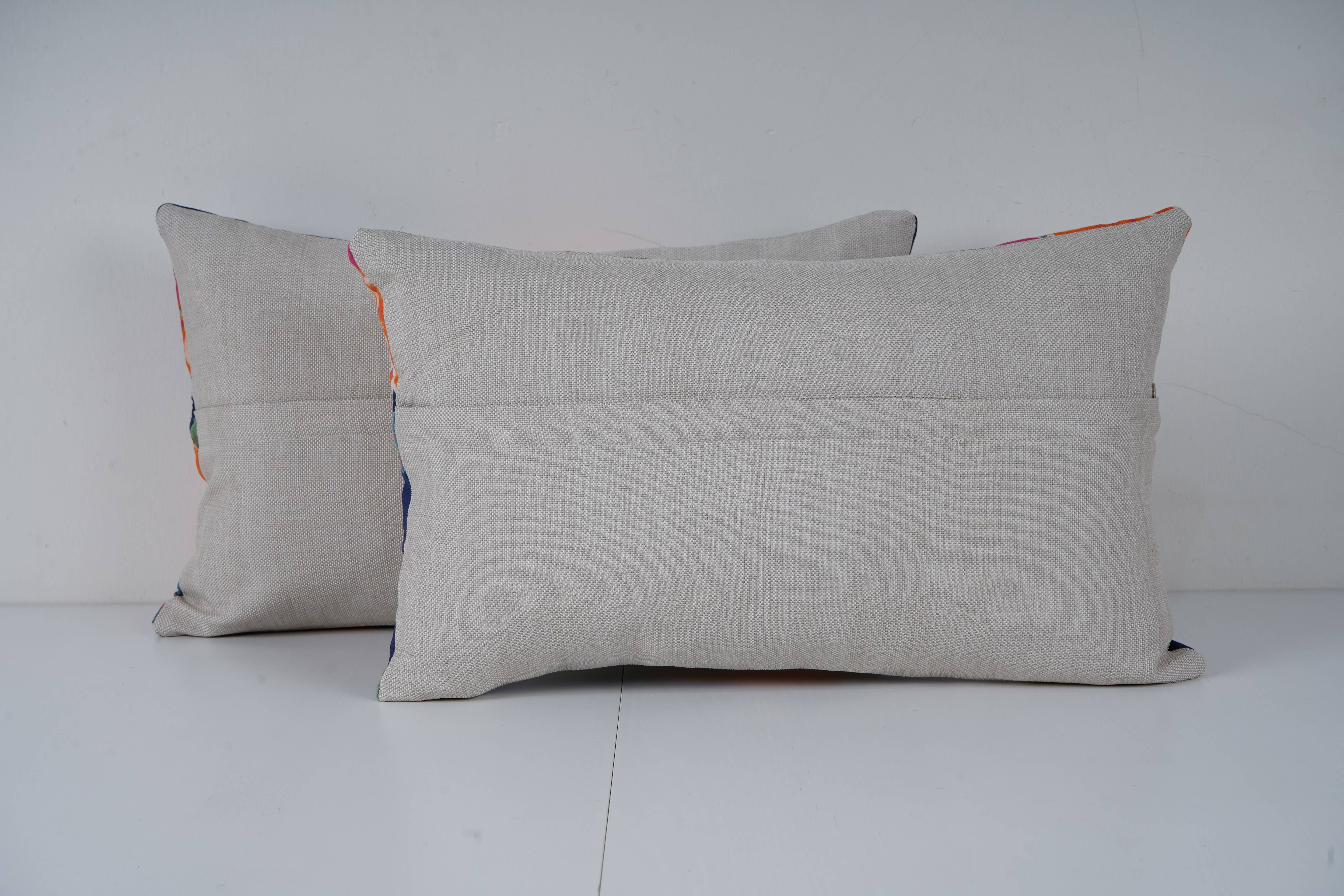 Uzbek Roller Printed Pillow Cover Set of 2 | 11'' x 19''
