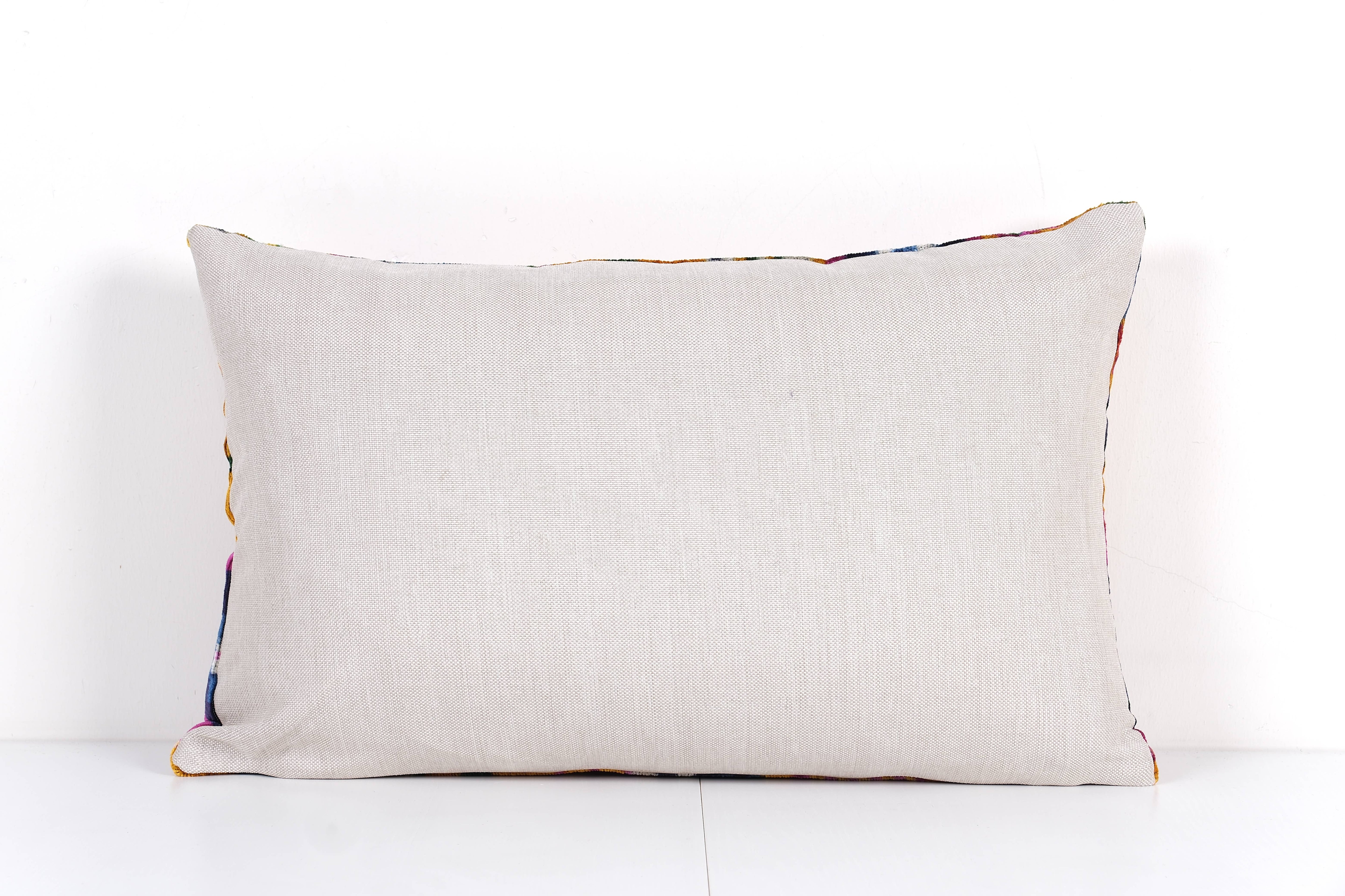 Silk Ikat Velvet Pillow Cover | 16'' x 24''