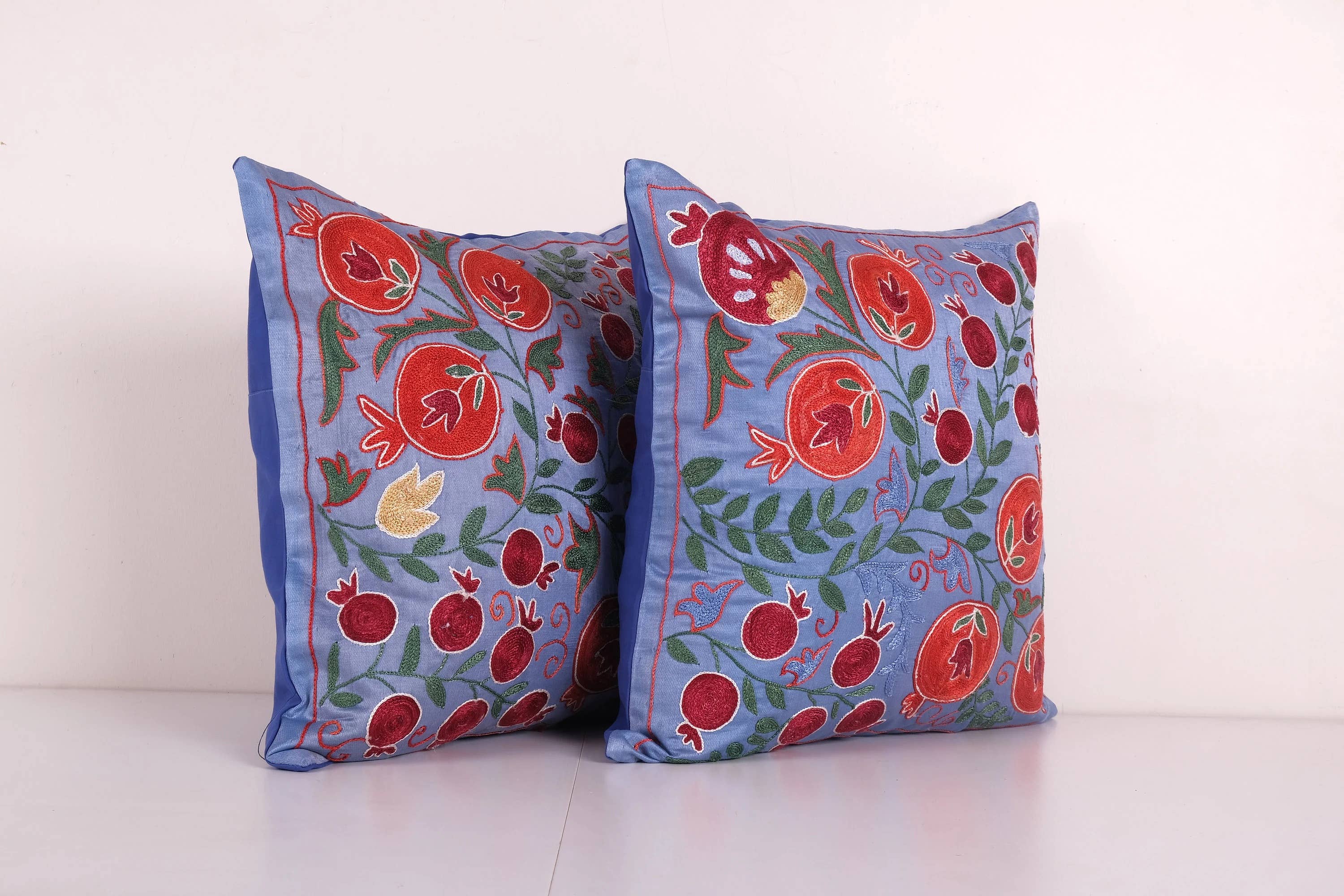 Silk Suzani Pillow Cover Set of 2 | 19'' x 19''
