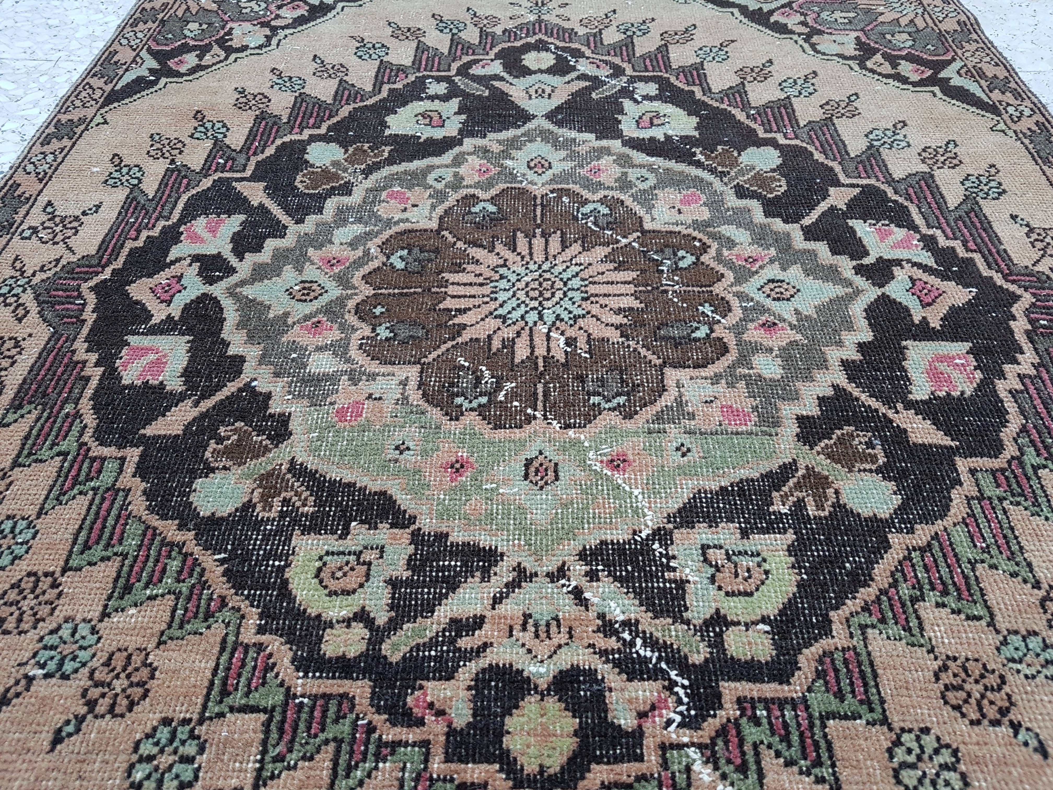 Vintage Oushak Runner 3'6'' x 12'7''
