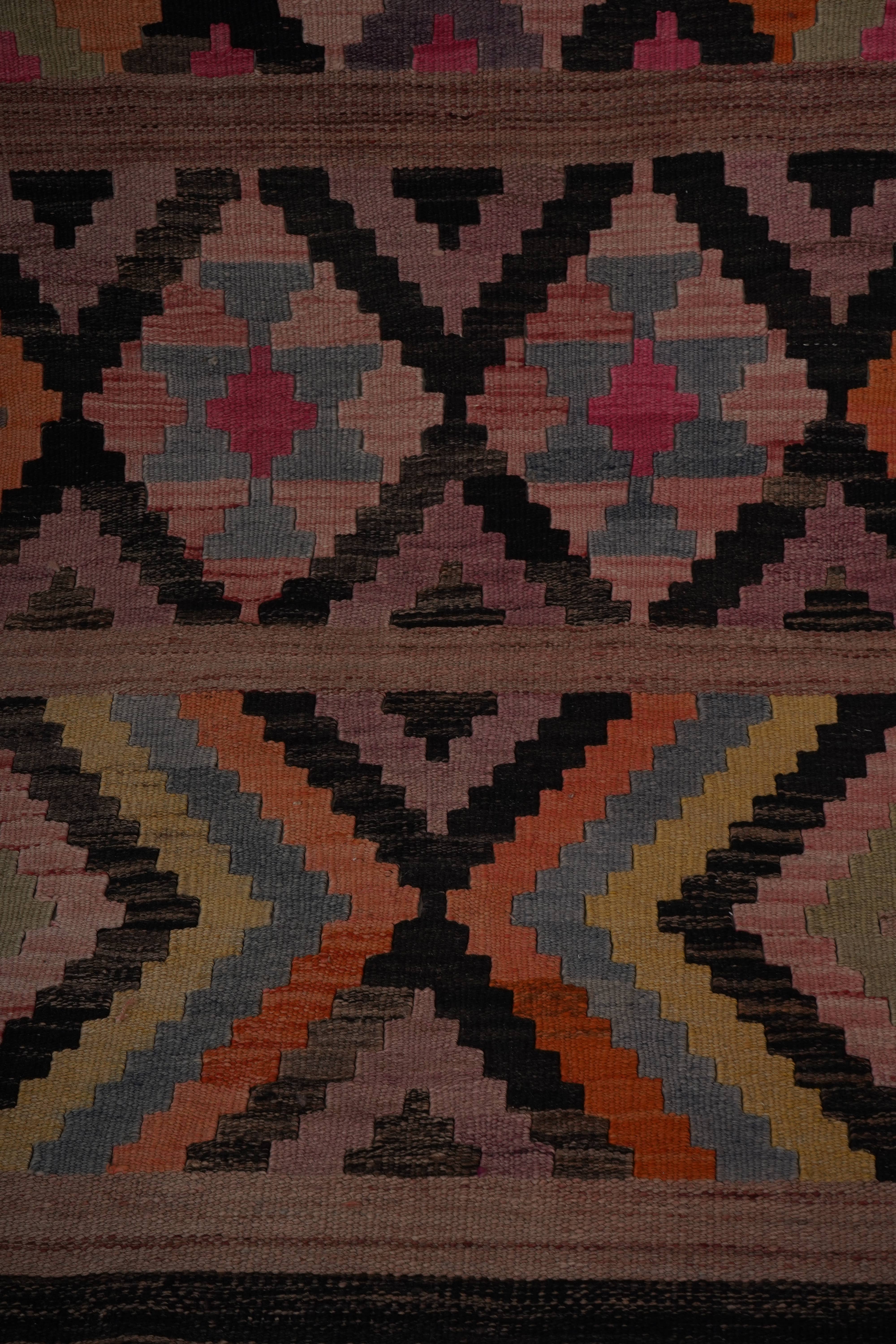 Vintage Turkish Kilim Runner 3'1'' x 13'3''