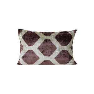Silk Ikat Velvet Pillow Cover | 16'' x 24''