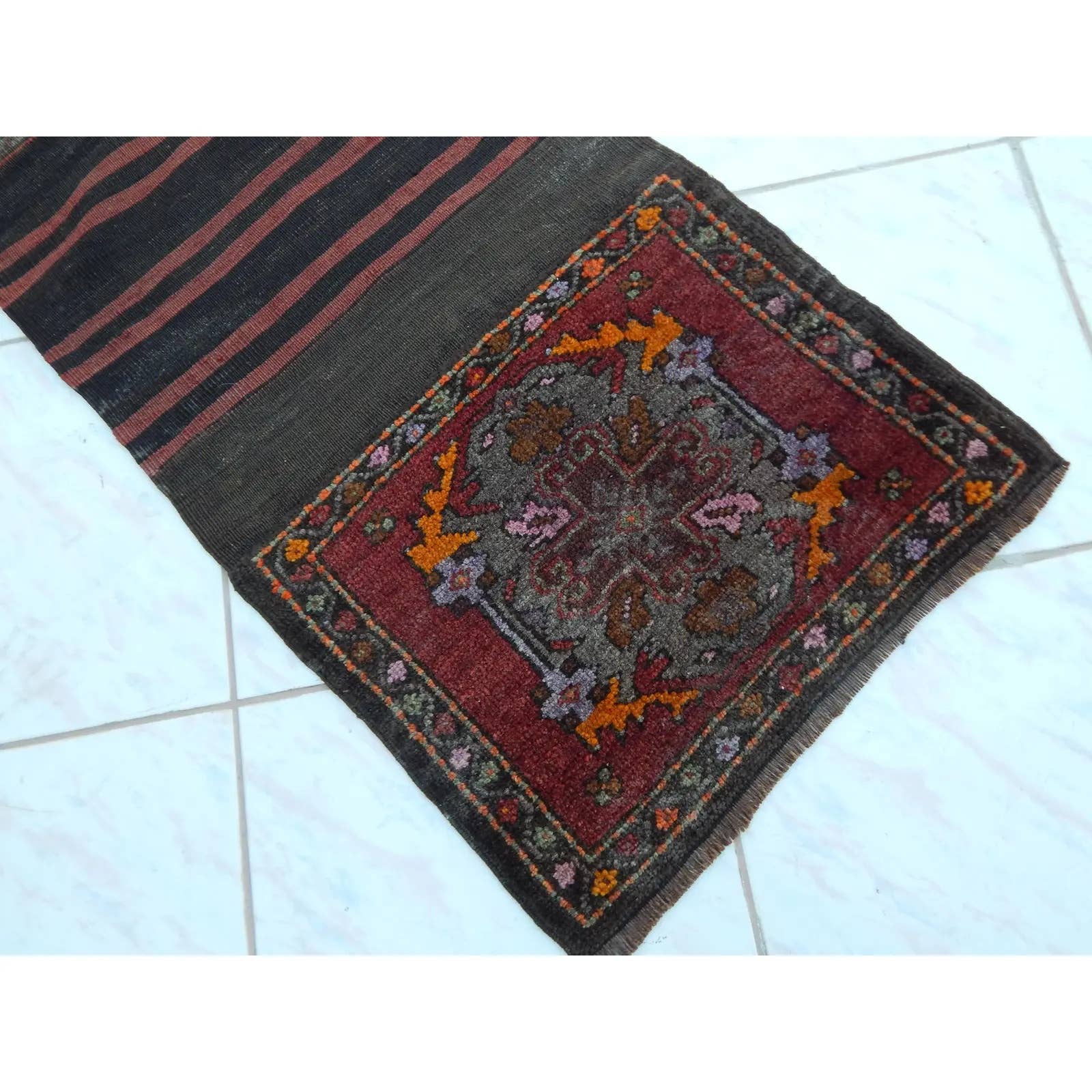 Vintage Turkish Kilim Rug 1'7'' x 5'11''
