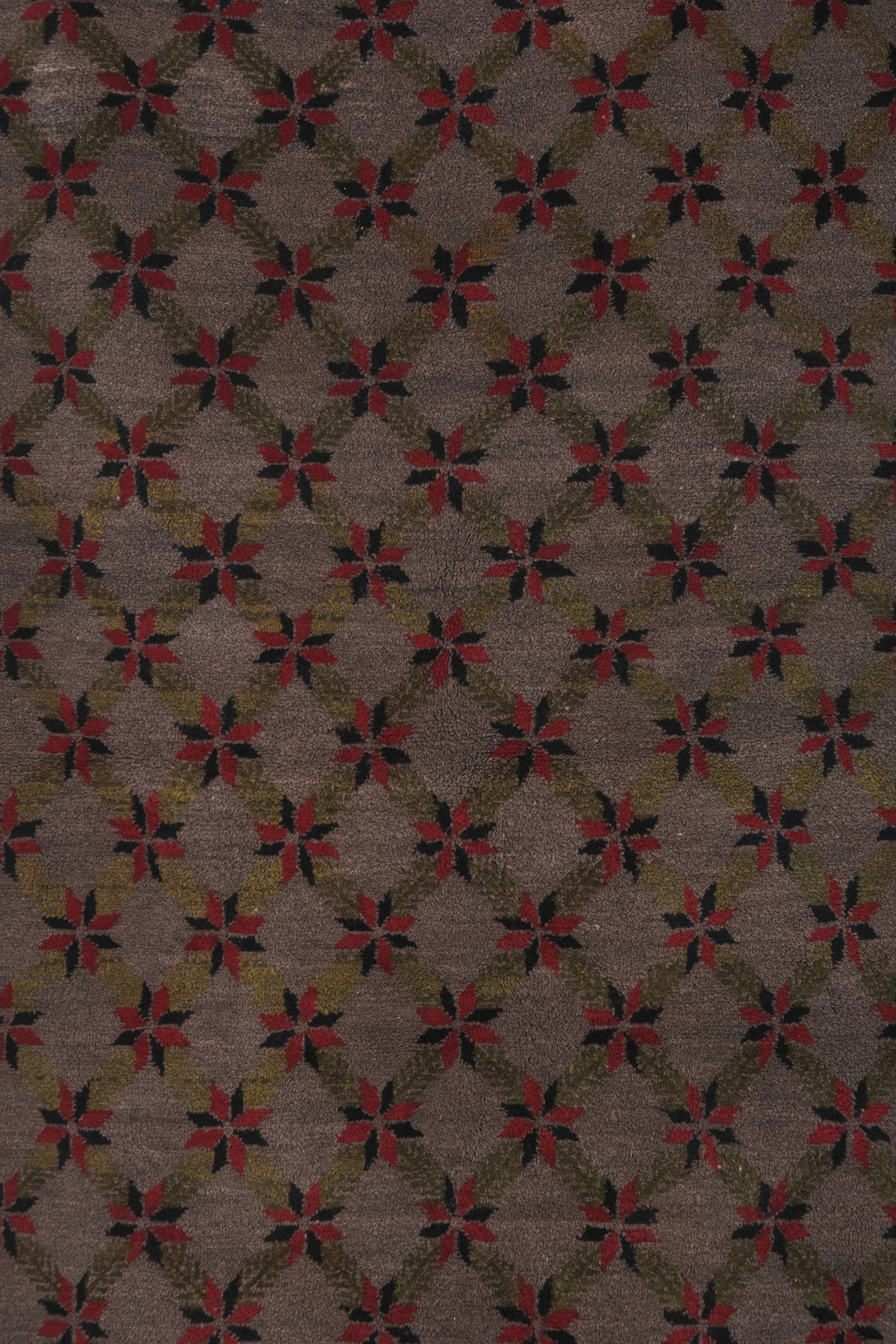 Vintage Turkish Shaggy Rug 3'9'' x 8'