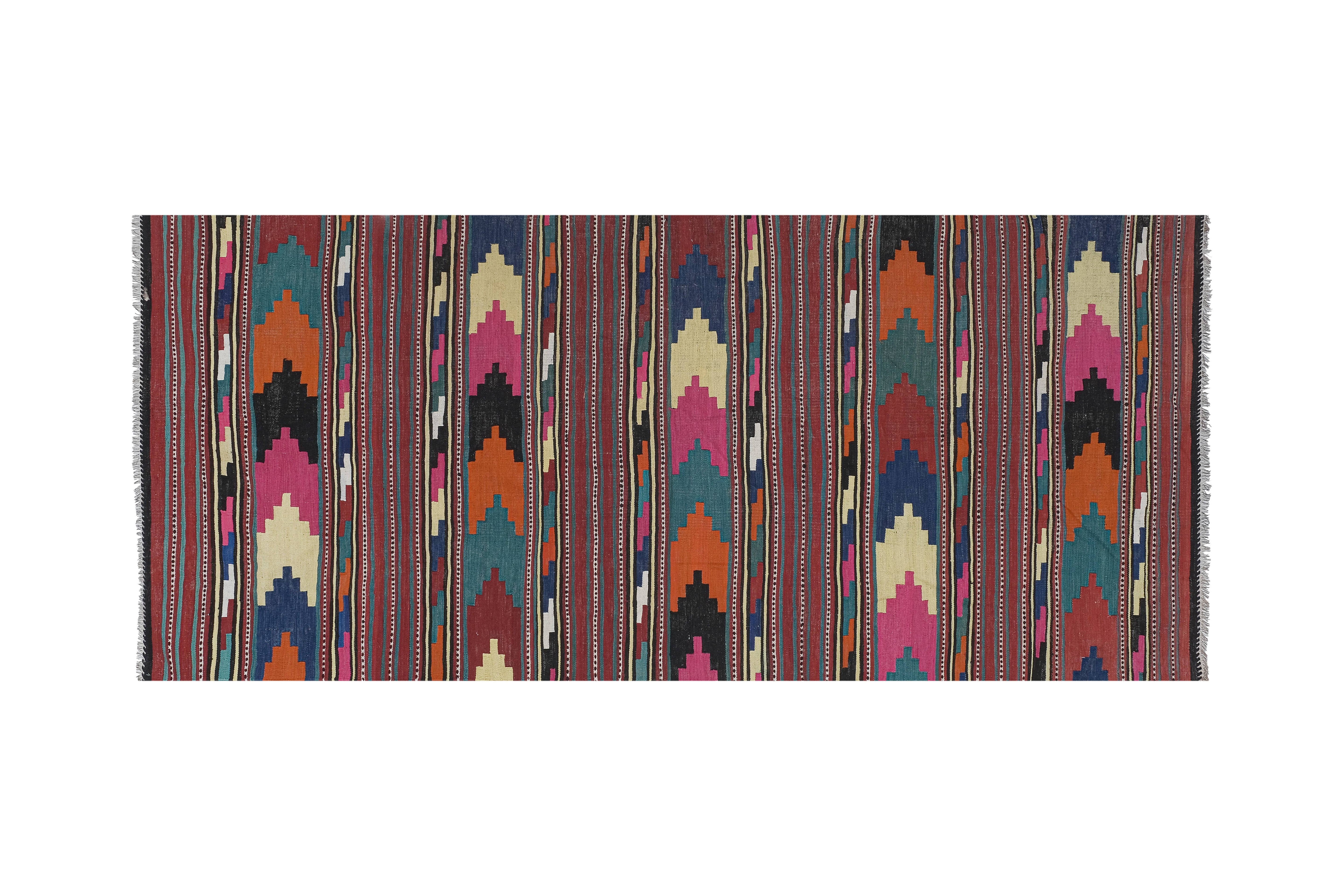 Vintage Turkish Kilim Rug 5'1'' x 11'11''