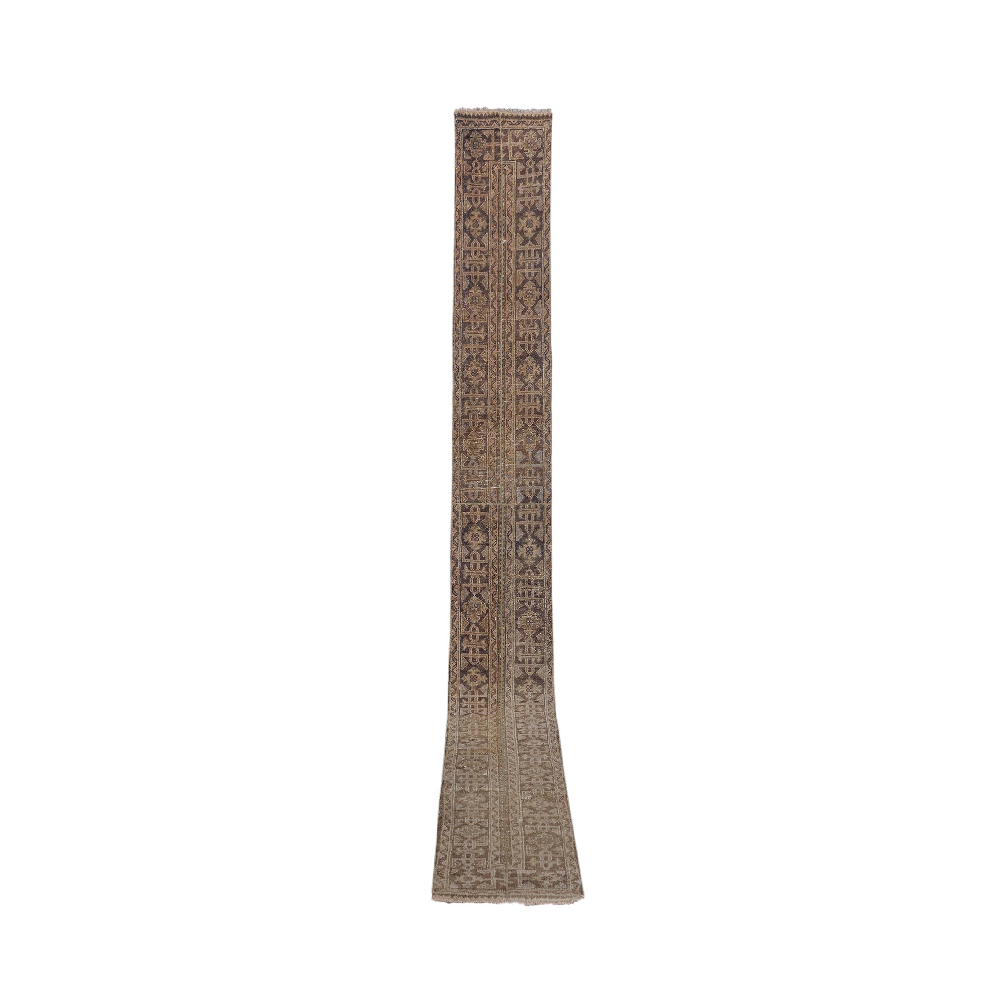 Vintage Oushak Runner 1'7'' x 18'3''