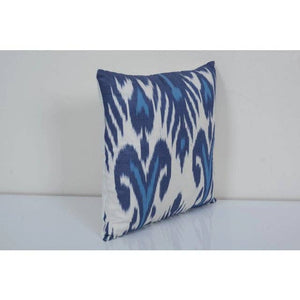 Silk Ikat Velvet Pillow Cover | 14'' x 14''