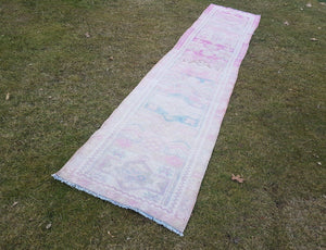 Vintage Kurdish Runner Rug 2'9'' x 13'3''