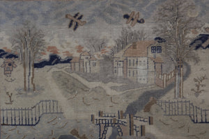 Hand-Embroidered Vintage Textile 43'' x 57''