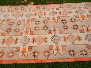 Vintage Turkish Tashpinar Oushak Rug 4'2'' x 8'6''