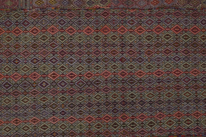 Vintage Turkish Anatolian Kilim Rug 4'6'' x 11'7''