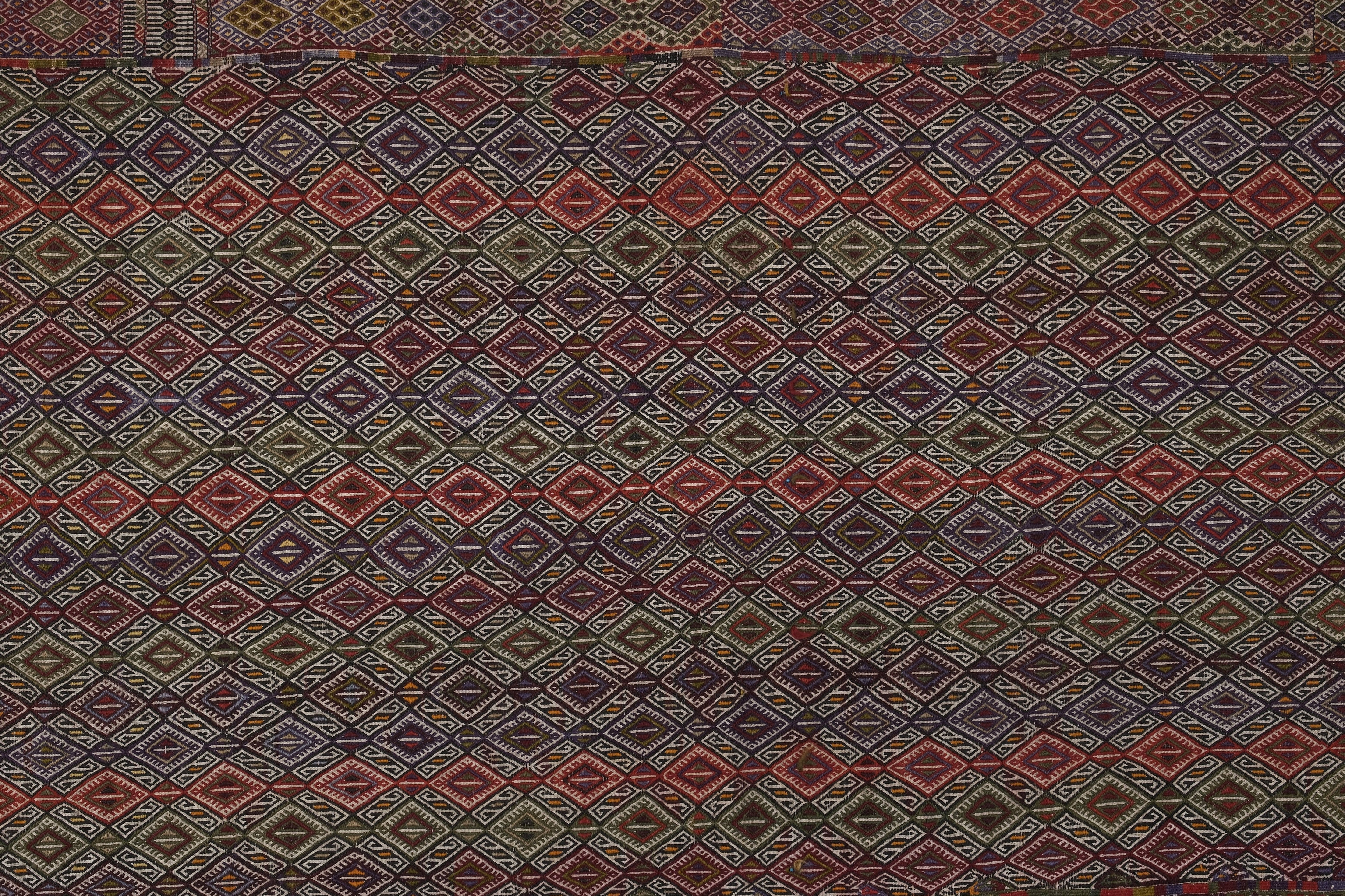 Vintage Turkish Anatolian Kilim Rug 4'6'' x 11'7''