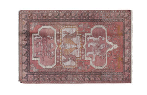 Vintage Turkish Soumac Rug 4'2'' x 6'1''