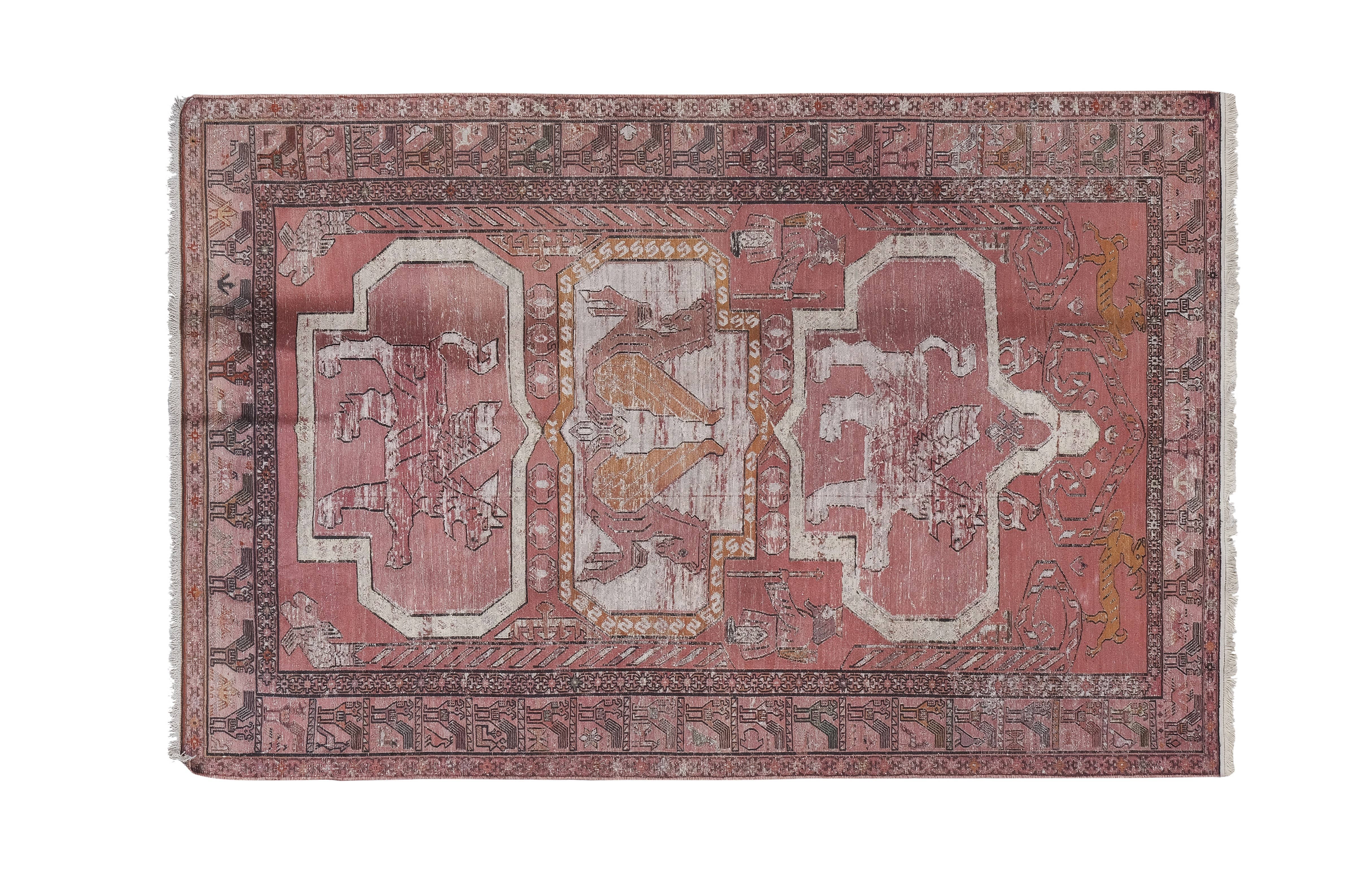 Vintage Turkish Soumac Rug 4'2'' x 6'1''