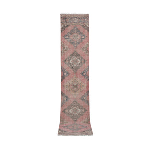 Vintage Kurdish Runner Rug 2'7'' x 12'11''