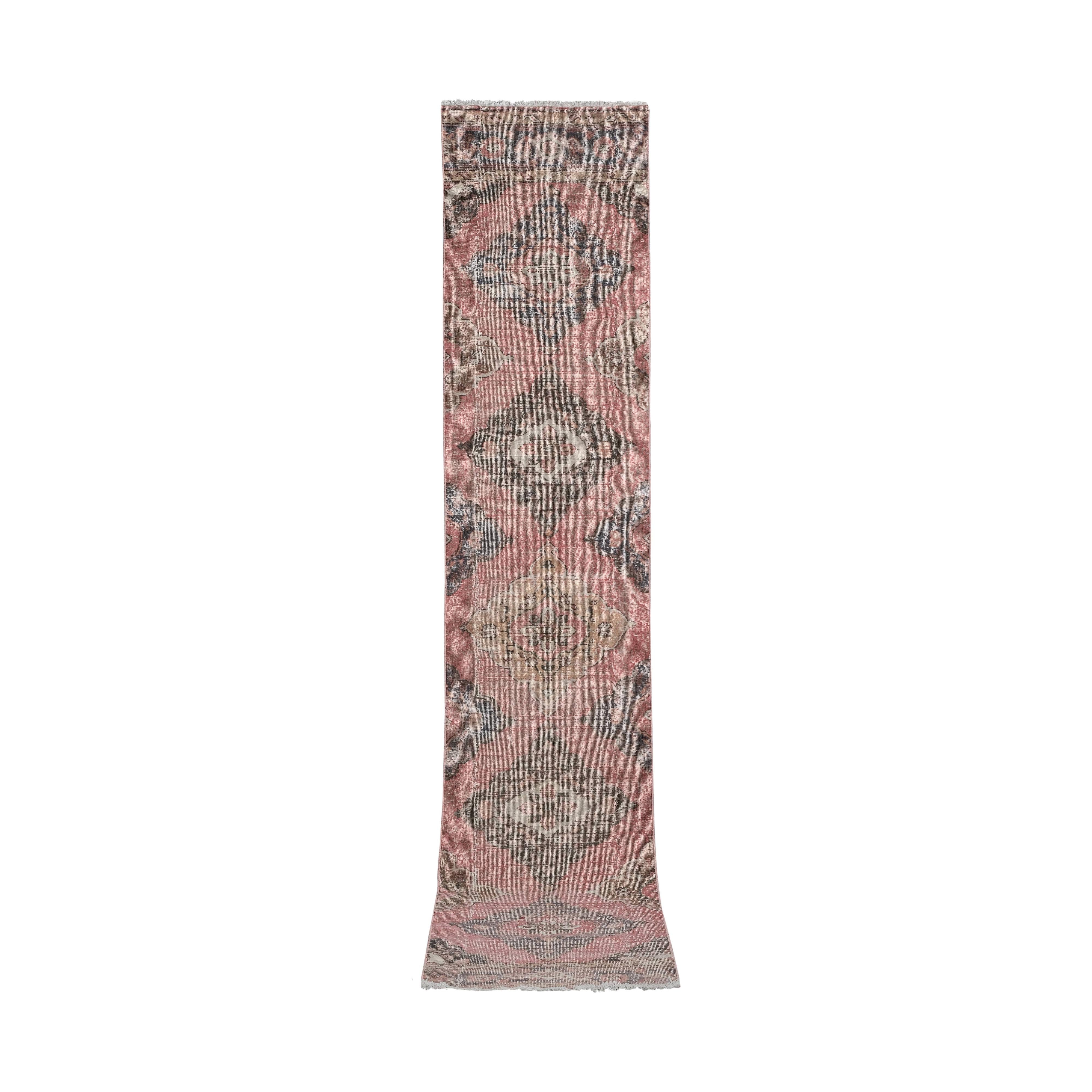 Vintage Kurdish Runner Rug 2'7'' x 12'11''