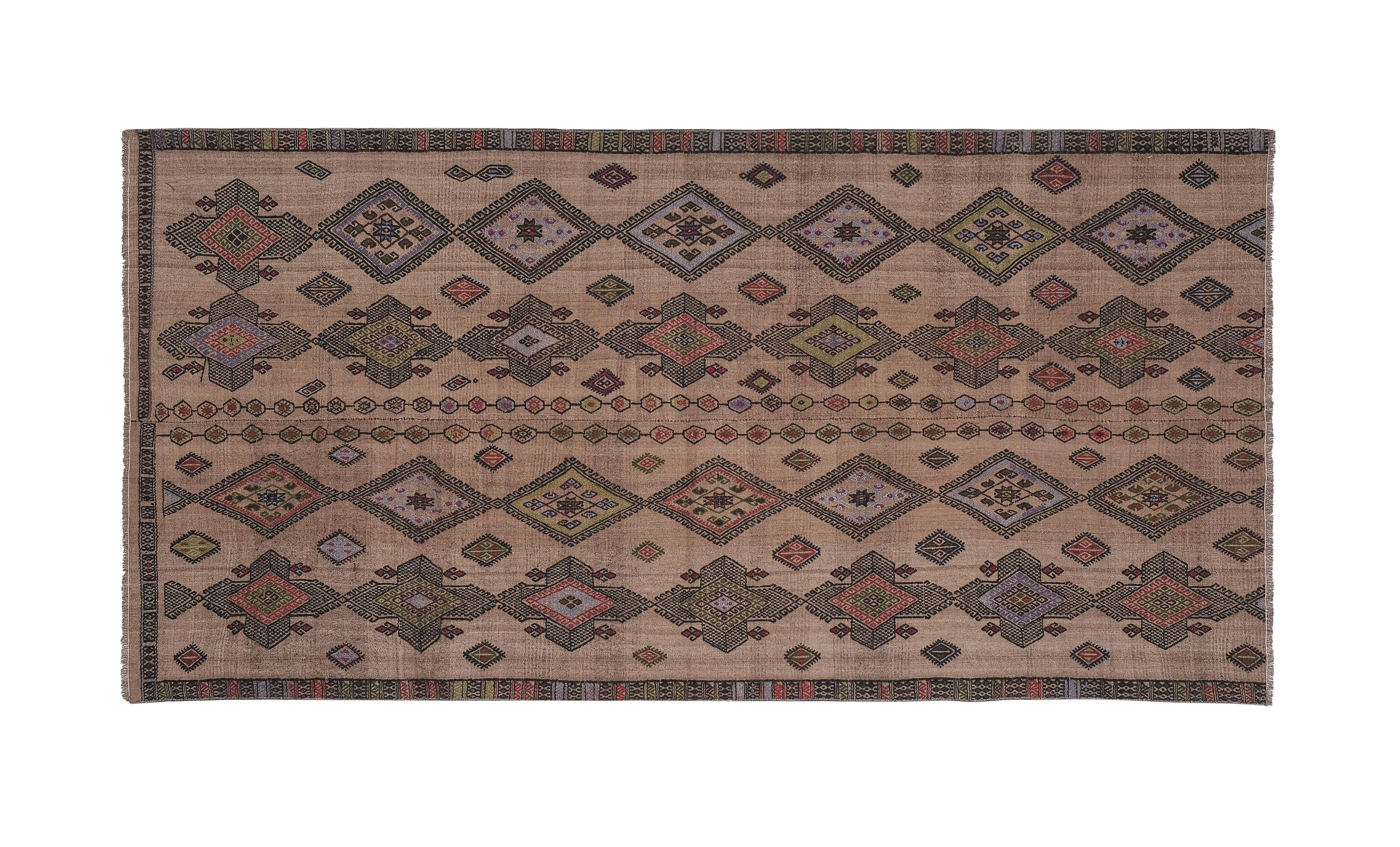 Vintage Turkish Kilim Rug 4'10'' x 9'9''