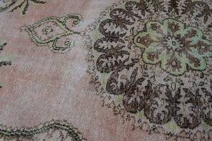 Vintage Turkish Anatolian Oushak Rug 6'3'' x 10'2''