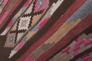 Vintage Turkish Kilim Runner 2'6'' x 20'6''
