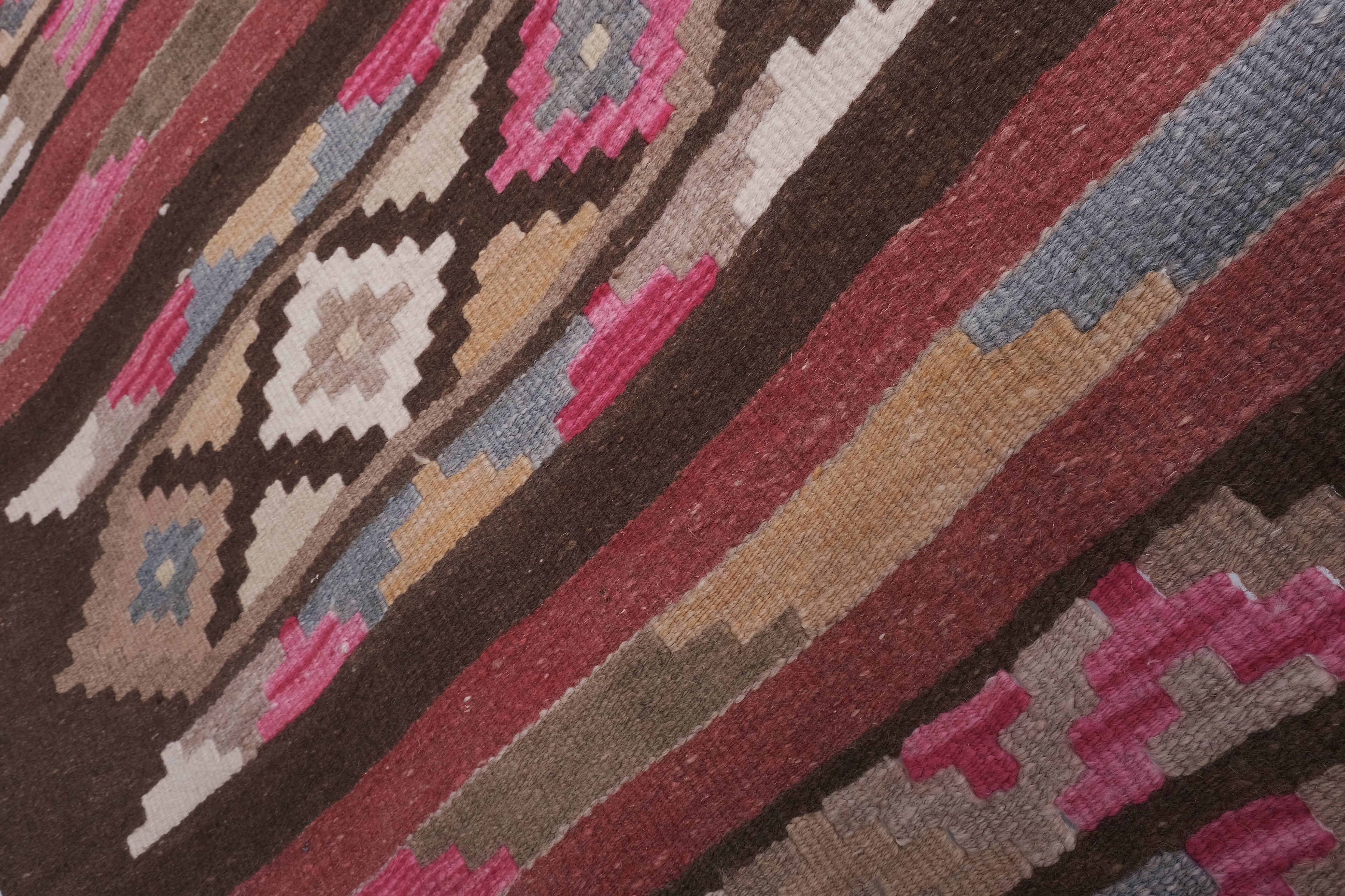 Vintage Turkish Kilim Runner 2'6'' x 20'6''