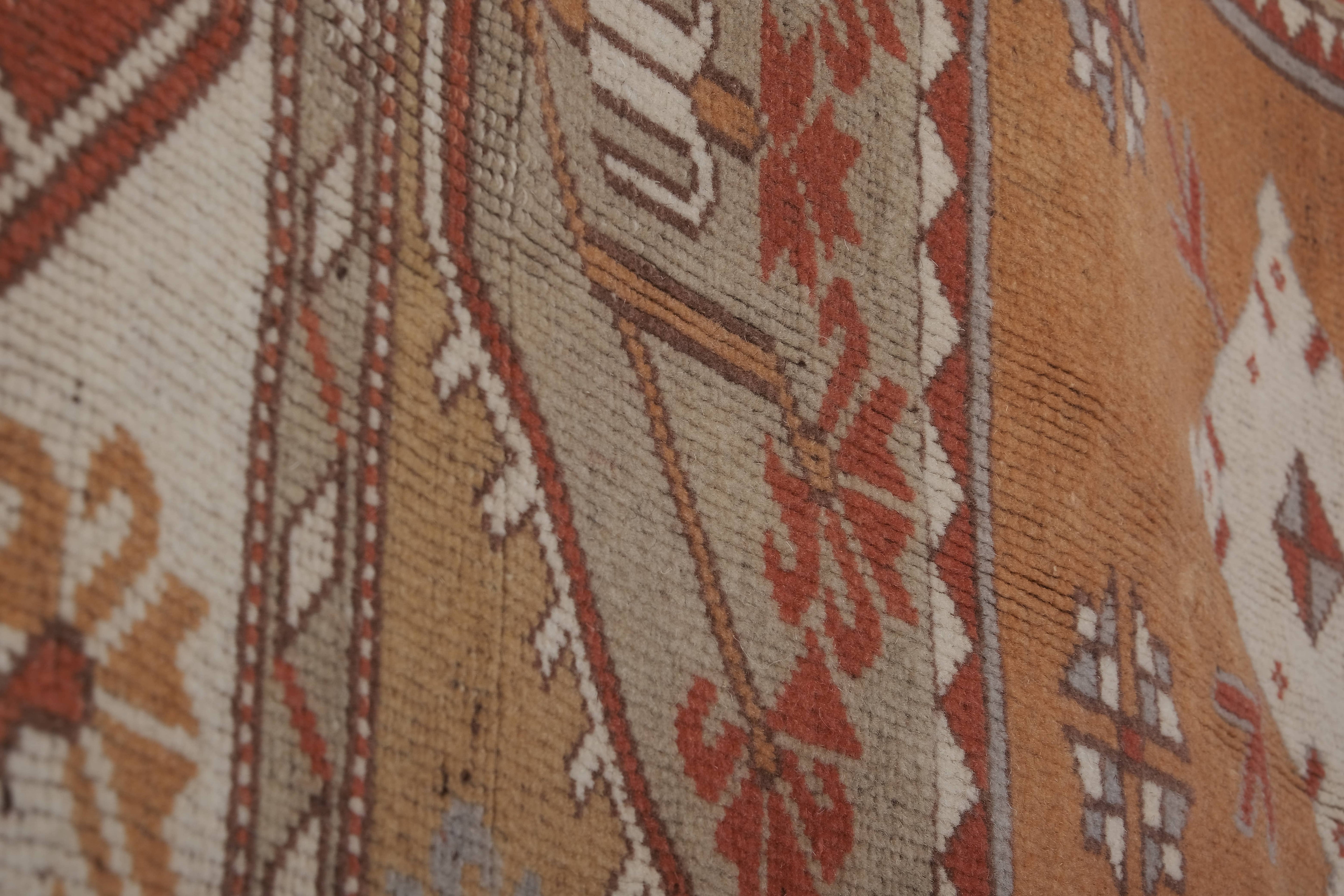 Vintage Milas Oushak Rug 6'2'' x 6'6''
