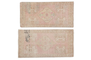 Vintage Turkish Yastik Rugs Set of 2 | 20'' x 39''