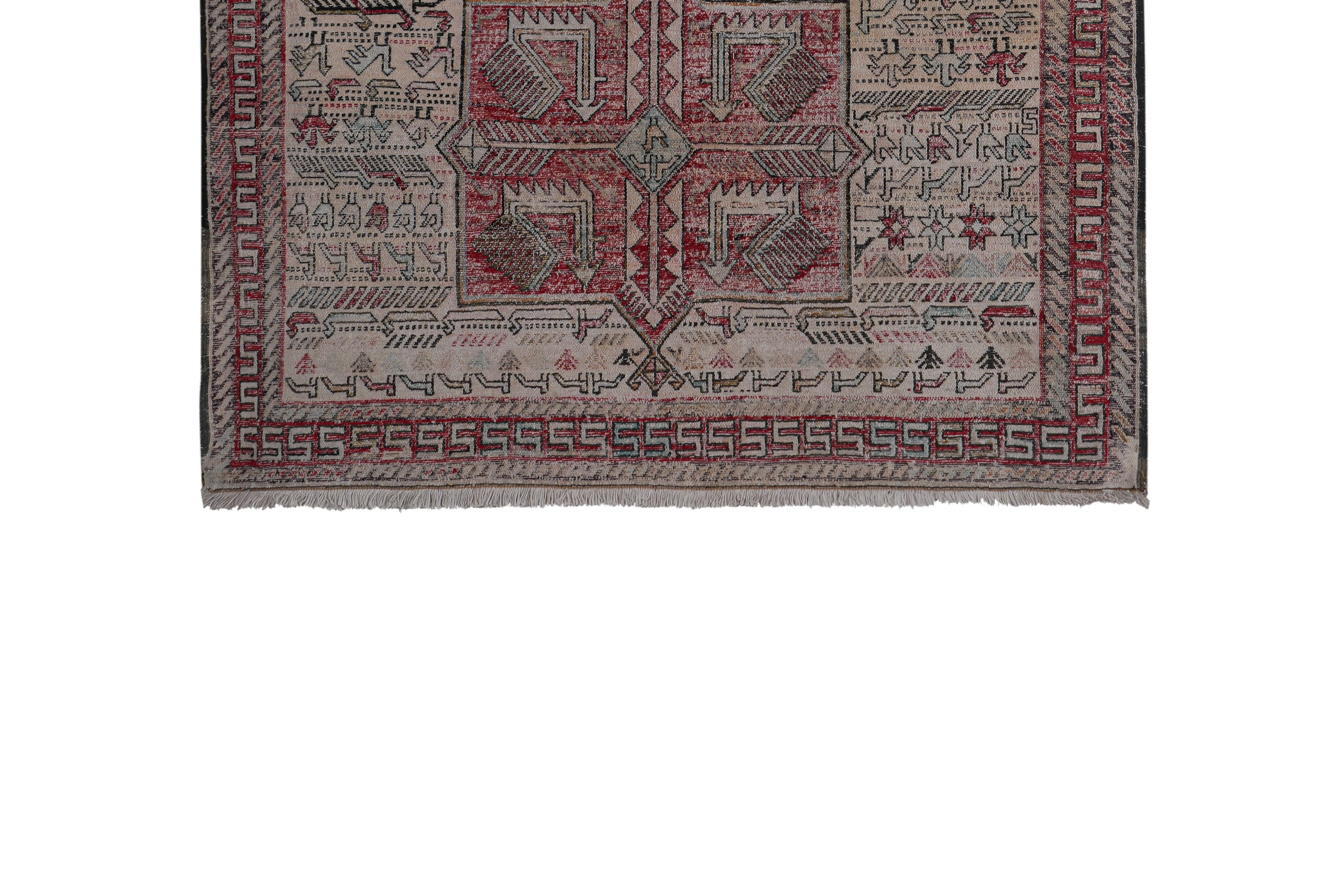 Vintage Soumac Kilim Rug 4' x 6'