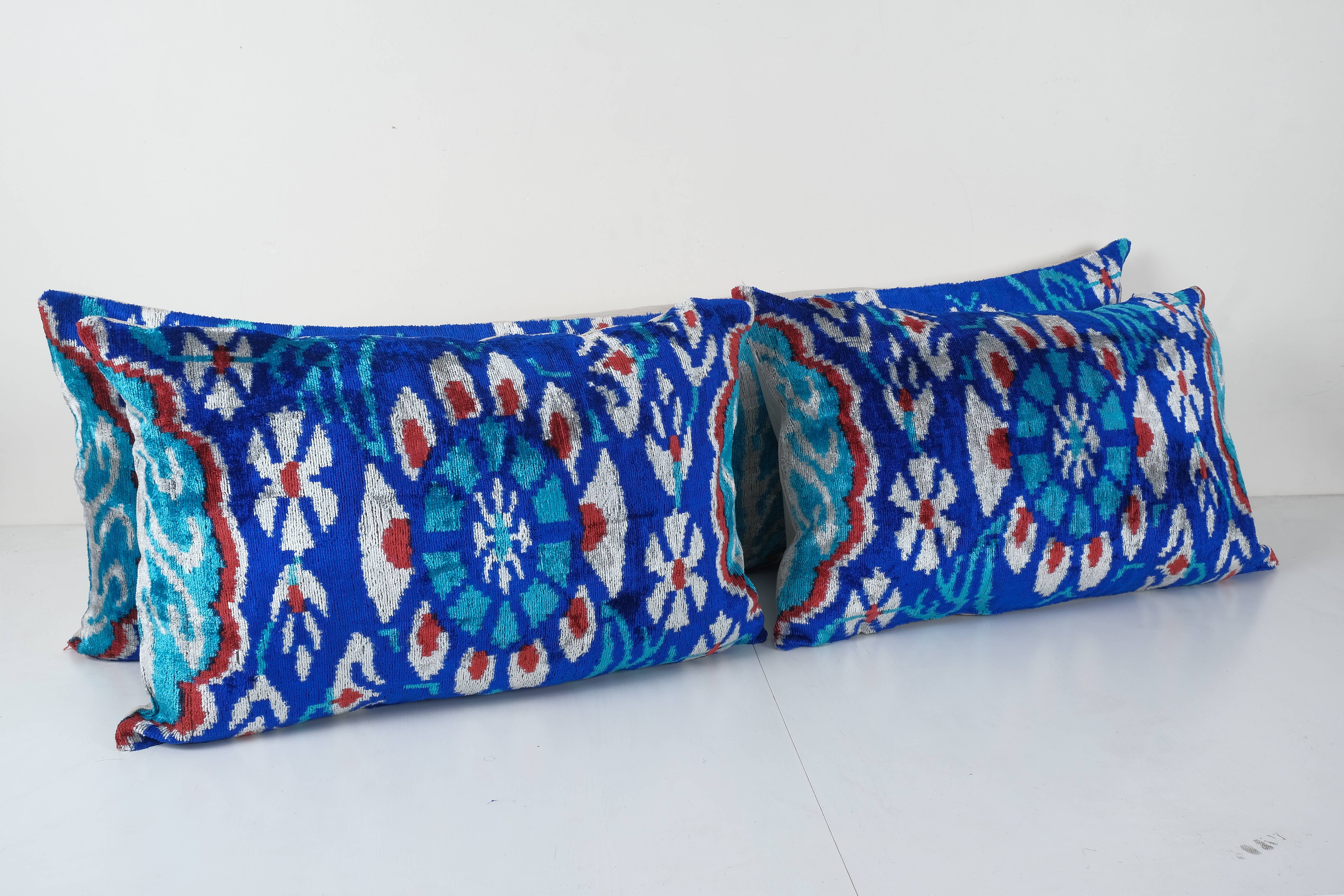 Silk Ikat Velvet Pillow Cover | 16'' x 48''