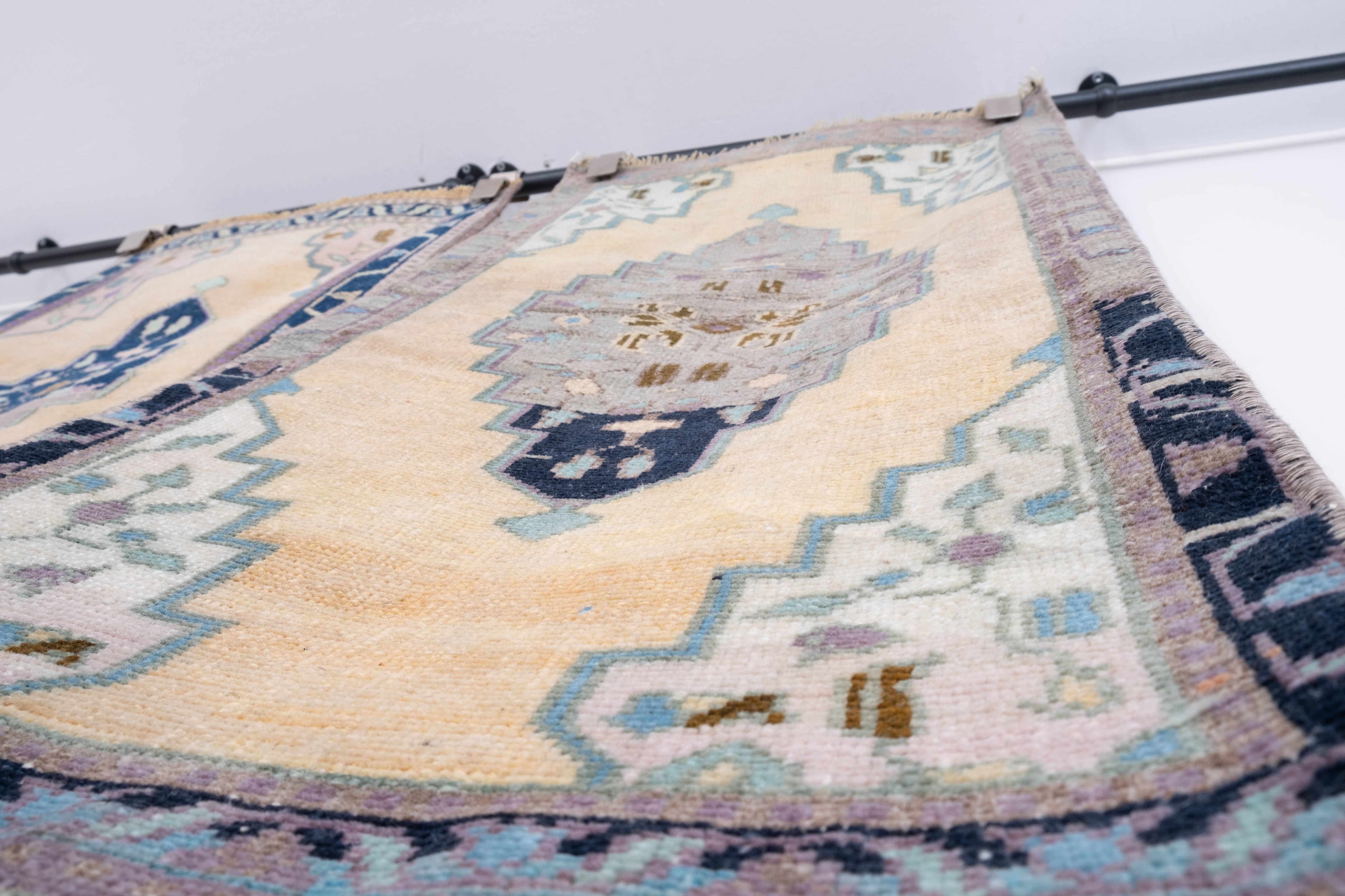 Vintage Turkish Yastik Rugs Set of 2 | 20'' x 39''