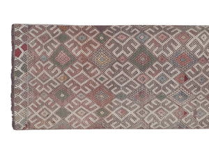 Vintage Turkish Kilim Runner 2'4'' x 8'10''