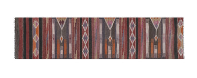 Vintage Turkish Kilim Runner 2'7'' x 10'6''