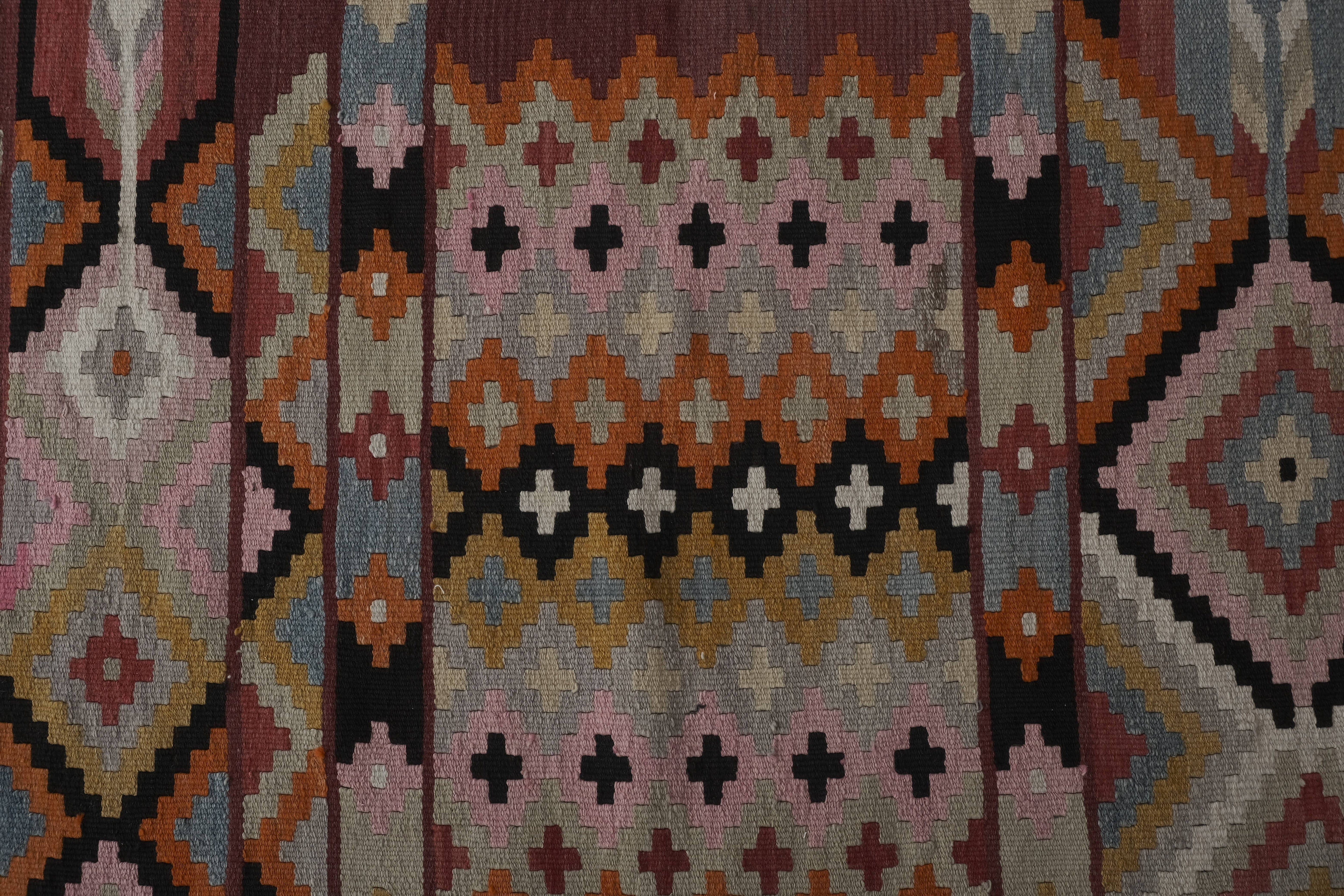 Vintage Turkish Kilim Runner 2'7'' x 14'8''