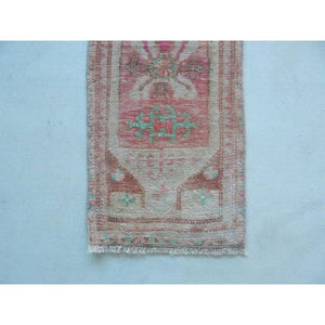 Vintage Turkish Rug 17'' x 39''