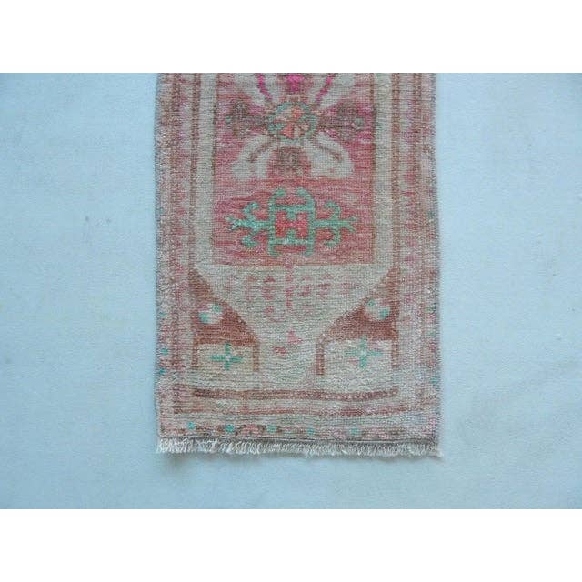 Vintage Turkish Rug 17'' x 39''