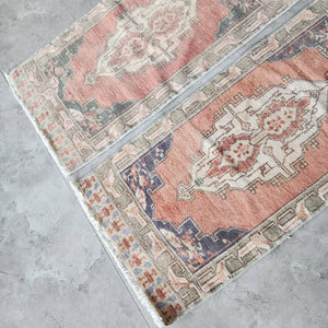 Vintage Turkish Yastik Rugs Set of 2 | 17'' x 36''