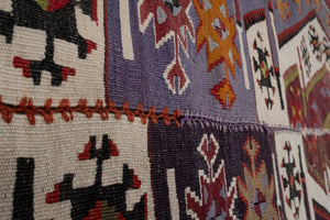 Vintage Turkish Kilim Runner 2'6'' x 12'6''