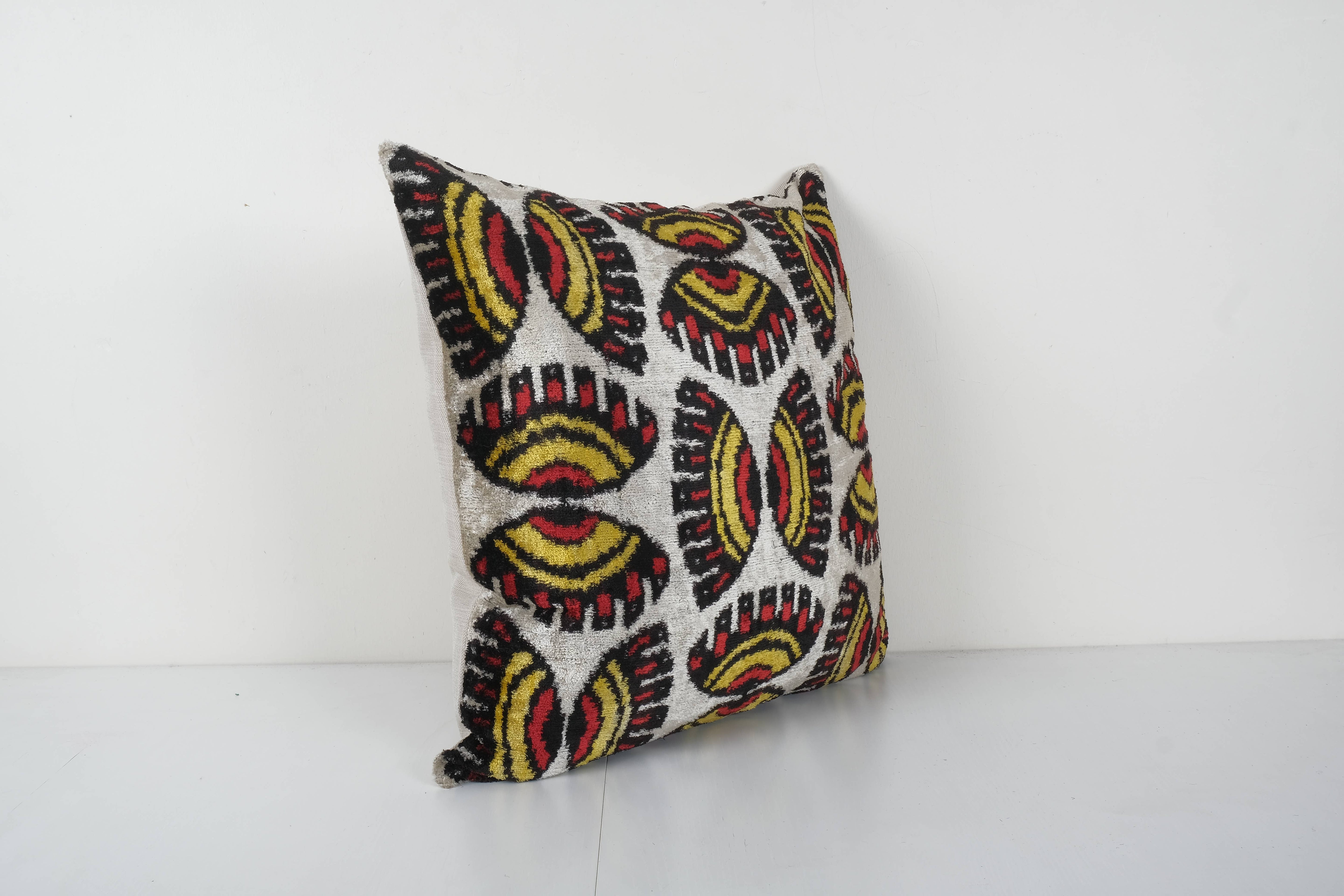 Silk Ikat Velvet Pillow Cover | 21'' x 22''