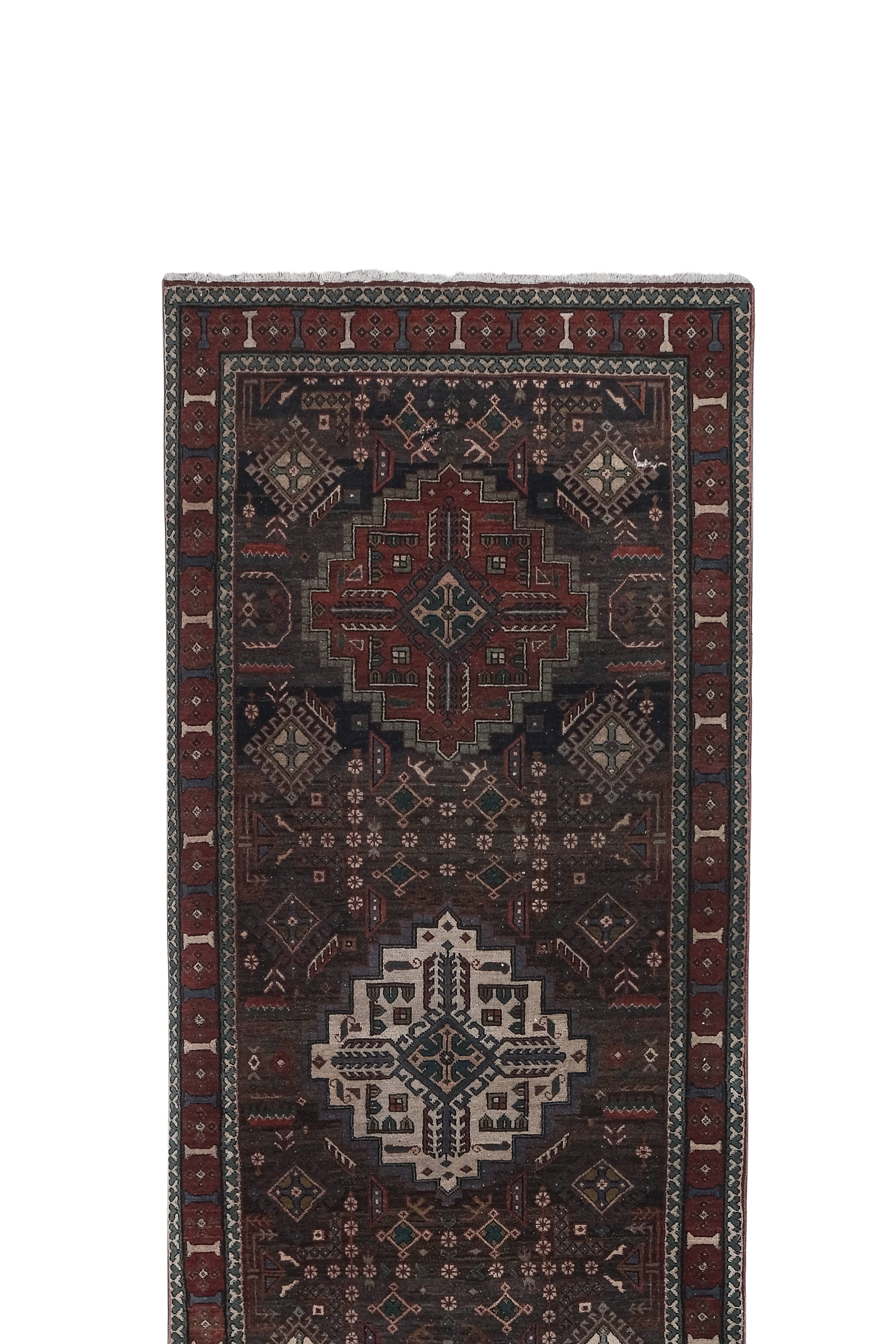 Vintage Caucasian Runner 3'8'' x 14'9''