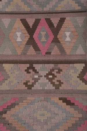 Vintage Turkish Kilim Runner 2'9'' x 21'8''
