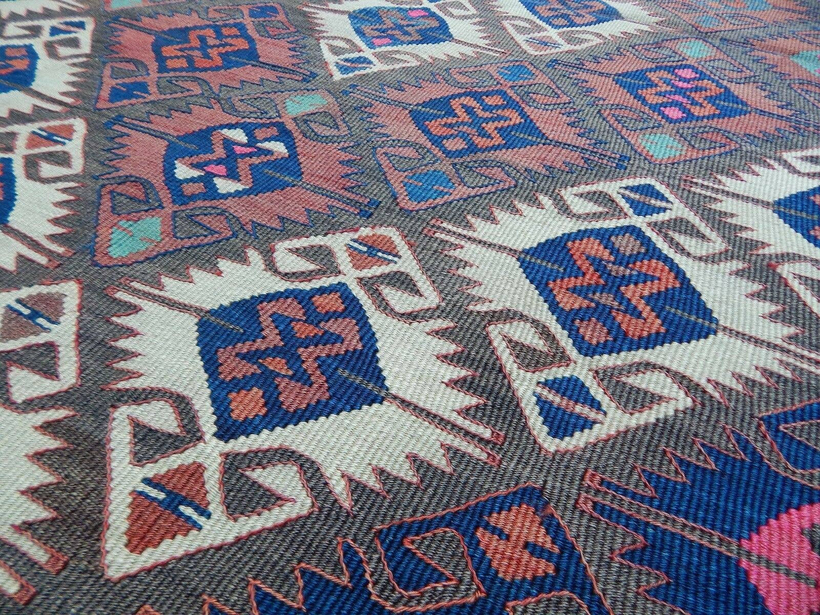Vintage Turkish Kilim Rug 4'10'' x 12'11''