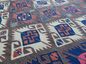 Vintage Turkish Kilim Rug 4'10'' x 12'11''