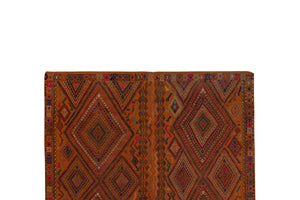 Vintage Turkish Karapinar Kilim Rug 5'5'' x 8'3''
