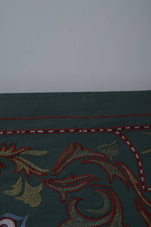 Peacock Suzani Wall Hanging & Bedspread | 1'9'' x 6'
